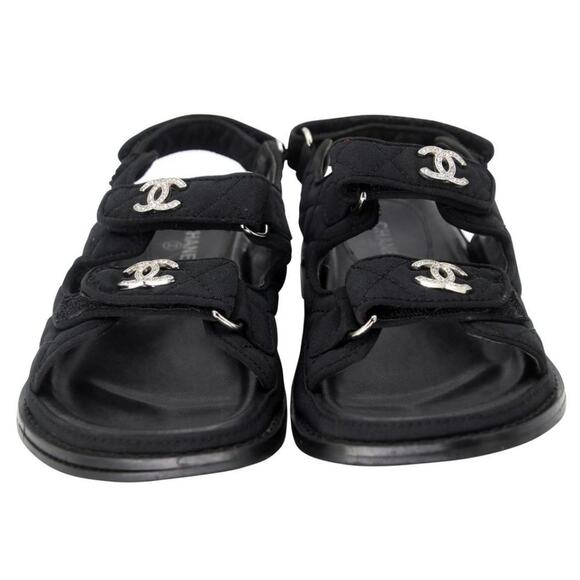 Chanel Quilted Crystal 39 Cc Dad Chunky Sandals CC-0921N-0002 - Picture 3 of 11